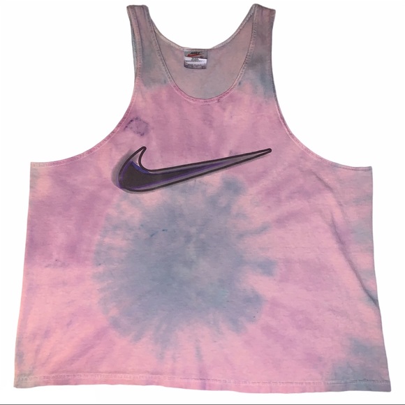 Nike Other - Vintage 90s Nike Logo Blue & Purple Tie Dye Tank